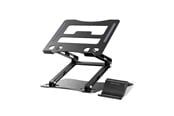 Tablet - Andet Tilbehør - Wozinsky WRS-CPY75DSB Aluminum Laptop and Tablet Stand + Smartphone Stand - Black - 5907769364624
