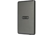 Powerbank - Audi Big Logo MagSafe inductive 15W 5000mAh - Grey Powerbank - Grå - 5000 mAh - 6955250226493