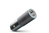 Mobil - Adaptere & Opladere - 3mk Hyper Car Charger USB-C USB-A 100W - Silver - 5903108464567