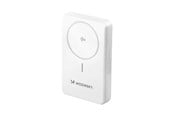 Powerbank - Wozinsky WLWP-10KA0Y3WS 22.5W PD Qi2 10000 mAh with stand 1x USB-A 1x USB-C - white Powerbank - Hvid - 10000 mAh - 5907769369322