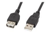 USB kabel - Lanberg - USB extension cable - USB to USB - 1.8 m - CA-USBE-10CC-0018-BK