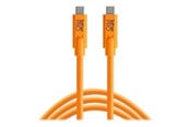 USB kabel - Tether Tools TetherPro - USB-C cable - 24 pin USB-C to 24 pin USB-C - 4.6 m - CUC15-ORG