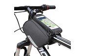 Cykeltilbehør - Wozinsky Bicycle Frame Bag + Detachable Phone Case for 6.5" 1.5L Black (WBB7BK) - 5907769312199