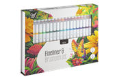 Kreativitet & Hobbyartikler - Craft Sensations Fineliner & Brushpen set - 40 pcs - CR5028/GE