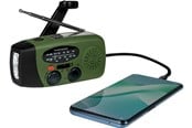 DAB, netværks- og clockradio - Thomson RT260 - Emergency Hand Crank Radio - Green - RT260