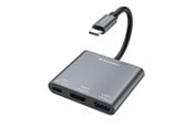 USB hub - Wozinsky WHCH-01 USB-C PD 100W HDMI 4K@30Hz USB-A 10Gbps Hub - Grey USB hub - USB 3.0 - 3 ports - Grå - 5907769378911