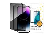 Mobil - Beskyttelsesglas - Wozinsky Privacy Glass Tempered Glass Privatizing for iPhone 17 / 16 Pro Set of 2 - 5907769380105