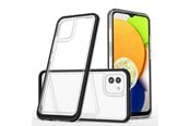 Mobil - Covers & Cases - Hurtel Clear 3in1 Case for Samsung Galaxy A03 Silicone Cover with Frame Black - 5907769348730