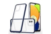 Mobil - Covers & Cases - Hurtel Clear 3in1 Case for Samsung Galaxy A03 Silicone Cover with Frame Blue - 9145576265949