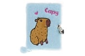 Skoletilbehør - Tinka DAGBOG PLYS CAPYBARA BLÅ MED LÅS - 8-802183