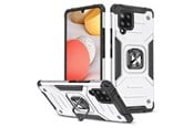 Mobil - Covers & Cases - Wozinsky Ring Armor Armored Hybrid Case Cover + Magnetic Holder Samsung Galaxy A42 5G Silver - 9111201935921