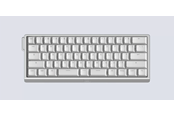 Tastatur - Wooting 60HE v2 - US-ANSI - Split - Aluminum - Gaming Tastatur - Uden Numpad - Amerikansk engelsk - Sølv - WK3C-USSP1-TIK-ASV1