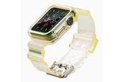 Smartwatch - Tilbehør - Hurtel Silicone Band Strap Bracelet Case Strap Light Set for Apple Watch 44mm - Yellow - 5907769331695