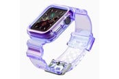 Smartwatch - Tilbehør - Hurtel Silicone Band Strap Bracelet Case Strap Light Set for Apple Watch 42mm - Purple - 5907769331732