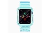 Smartwatch - Tilbehør - Hurtel Silicone Band Strap Bracelet Case Strap Light Set for Apple Watch 40mm - Blue - 5907769331763