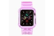 Smartwatch - Tilbehør - Hurtel Silicone Band Strap Bracelet Case Strap Light Set for Apple Watch 40mm - Red - 5907769331770