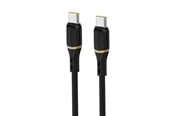 USB kabel - Dudao L25C USB-C 1m 60W Soft Braided Cable - Black - 6976625335886