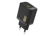 Mobil - Adaptere & Opladere - Dudao A27TEU PD 30W GaN USB-A USB-C wall charger - black - 6976625334216