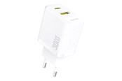 Mobil - Adaptere & Opladere - Dudao  A27TEU PD 30W GaN USB-A USB-C Wall Charger - White - 6976625334209
