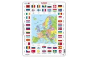 Puslespil - Selecta Play Larsen Map Europe with Flags 70 pcs. Floor - LA-KL1-NL