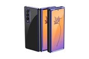 Tablet - Covers & Cases - Hurtel Plating Case for Samsung Galaxy Z Fold 4 Cover with a Metallic Frame Blue - 9145576266953