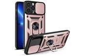 Mobil - Covers & Cases - Hurtel Hybrid Armor Camshield Case for iPhone 13 Pro Armored Case with Camera Cover Pink - 9145576267998