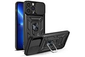 Mobil - Covers & Cases - Hurtel Hybrid Armor Camshield Case for iPhone 13 Pro Max Armored Case with Camera Cover Black - 9145576268001