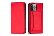 Mobil - Covers & Cases - Hurtel Magnet Card Case for Samsung Galaxy S23+ Flip Cover Wallet Stand Red - 9145576271094