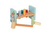 Babylegetøj - Small Foot - Wooden Hammer Bench Jungle Friends FSC - 12763