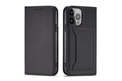 Mobil - Covers & Cases - Hurtel Magnet Card Case for Samsung Galaxy S23 Ultra Flip Cover Wallet Stand Black - 9145576271117
