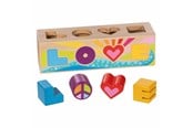 Babylegetøj - Goki Wooden Sorting Box Shape Sorter Love - 58309