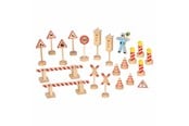 Trælegetøj - Goki Wooden Traffic Signs Set - 21pcs. - 53773