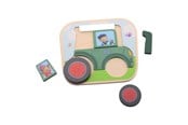 Babylegetøj - Johntoy Fien & Teun Wooden Tractor Puzzle - 80171