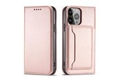 Mobil - Covers & Cases - Hurtel Magnet Card Case for Samsung Galaxy S23 Ultra Cover with Flip Wallet Stand Pink - 9145576271148