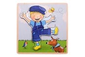 Puslespil - Johntoy Fien & Teun Wooden Puzzle Teun - 5pcs. Wood - 80169