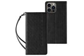 Mobil - Covers & Cases - Hurtel Magnet Strap Case for Samsung Galaxy S23+ Flip Wallet Mini Lanyard Stand Black - 5907769351655
