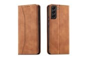 Mobil - Covers & Cases - Hurtel Magnet Fancy Case for Samsung Galaxy S23+ Flip Cover Wallet Stand Brown - 9145576271506