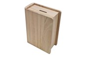 Trælegetøj - Playwood Wooden Money Box Book Shape Paulownia - SL228C-boek