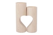 Børneværelse - Playwood Wooden Tealight Holder Heart 2pcs. - SL204H-hart