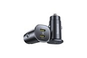 Mobil - Adaptere & Opladere - Baseus GoTrip 2 x USB-C 30W Car Charger - Black - C00072300123-01