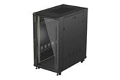 Rack skabe - Lanberg FF01 series - rack - 600 x 1000 flat pack with glass door - 22U - FF01-6022-12B
