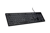 Tastatur - Natec HERRING GLOW - keyboard - slim design low profile full size - QWERTY - US - black Input Device - Tastatur - Amerikansk engelsk - Sort - NKL-2342