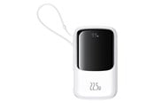 Powerbank - Baseus Qpow Pro+ Power Bank 22.5W 10000mAh USB-C - White Powerbank - Hvid - 10000 mAh - P10067101213-00