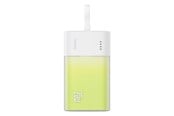 Powerbank - Baseus Popsicle 5200mAh 20W Powerbank with Built-in Lightning Cable (+ White Simple USB-C - USB-C 60W/20V/3A/30cm Cable) - White-Green Powerbank - Grøn - 5200 mAh - P10055601613-00