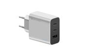 Mobil - Adaptere & Opladere - CUKTECH 65W GaN 2xUSB-C 1xUSB-A Wall Charger - Grey - CUK0A15CEUSL