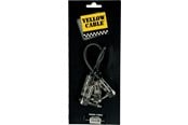 Audio kabel - Yellow Cable P020 - 2 x 1/4" vinklet Jack/vinklet Jack patchkabel 20cm. - ECO P020C