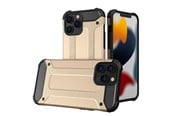 Mobil - Covers & Cases - Hurtel Hybrid Armor Case Tough Rugged Cover for iPhone 13 Pro Golden - 5907769326578