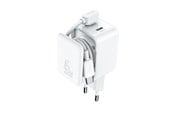 Mobil - Adaptere & Opladere - Joyroom JR-TCL05 45W GaN Wall Charger with Cable Organizer - White - JR-TCL05
