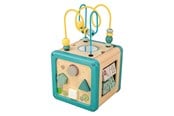 Babylegetøj - Playwood Wooden Activity Cube with Bead Frame - RS762