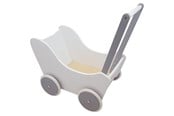 Dukke, bamse og udstyr - Playwood Doll's pram white/silver - PW2352